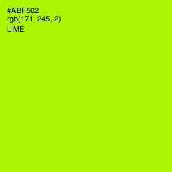 #ABF502 - Lime Color Image