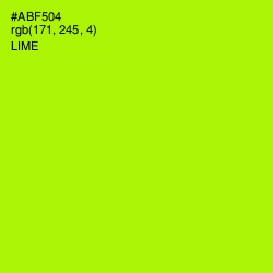 #ABF504 - Lime Color Image