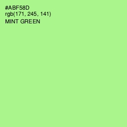 #ABF58D - Mint Green Color Image