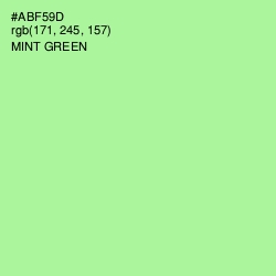 #ABF59D - Mint Green Color Image