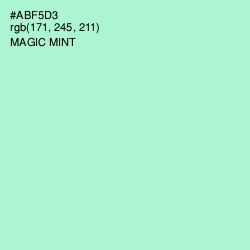 #ABF5D3 - Magic Mint Color Image