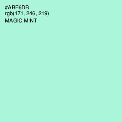 #ABF6DB - Magic Mint Color Image