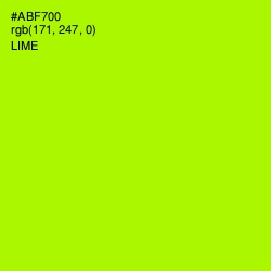 #ABF700 - Lime Color Image