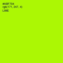 #ABF704 - Lime Color Image