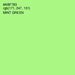 #ABF783 - Mint Green Color Image