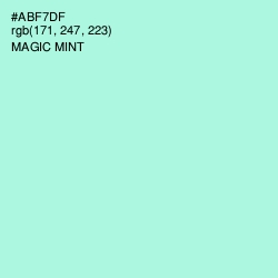 #ABF7DF - Magic Mint Color Image