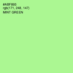 #ABF893 - Mint Green Color Image