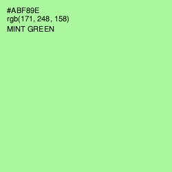 #ABF89E - Mint Green Color Image
