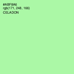 #ABF8A6 - Celadon Color Image