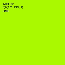 #ABF901 - Lime Color Image