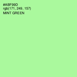 #ABF99D - Mint Green Color Image