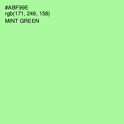 #ABF99E - Mint Green Color Image