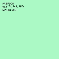 #ABF9C5 - Magic Mint Color Image