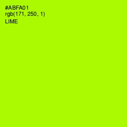 #ABFA01 - Lime Color Image