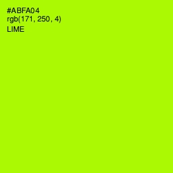 #ABFA04 - Lime Color Image