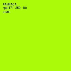 #ABFA0A - Lime Color Image