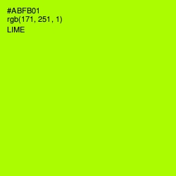 #ABFB01 - Lime Color Image