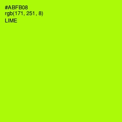 #ABFB08 - Lime Color Image