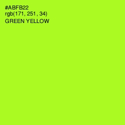 #ABFB22 - Green Yellow Color Image