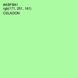 #ABFBA1 - Celadon Color Image