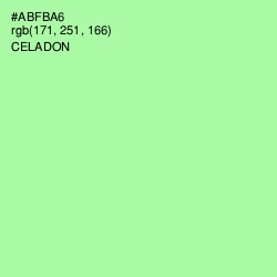 #ABFBA6 - Celadon Color Image