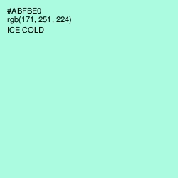 #ABFBE0 - Ice Cold Color Image