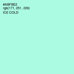 #ABFBE2 - Ice Cold Color Image