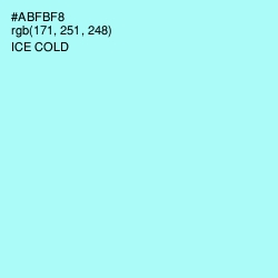 #ABFBF8 - Ice Cold Color Image