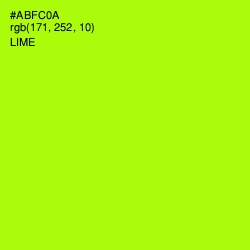 #ABFC0A - Lime Color Image