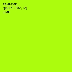 #ABFC0D - Lime Color Image