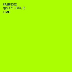 #ABFD02 - Lime Color Image