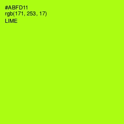 #ABFD11 - Lime Color Image