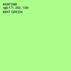 #ABFD8B - Mint Green Color Image