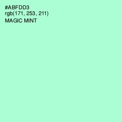 #ABFDD3 - Magic Mint Color Image