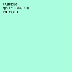 #ABFDE0 - Ice Cold Color Image