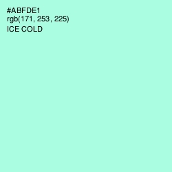 #ABFDE1 - Ice Cold Color Image