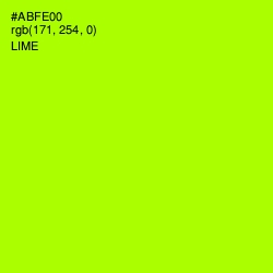 #ABFE00 - Lime Color Image