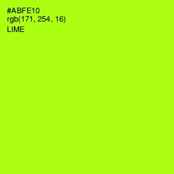 #ABFE10 - Lime Color Image