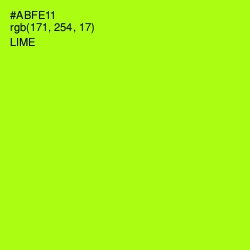 #ABFE11 - Lime Color Image