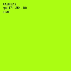 #ABFE12 - Lime Color Image