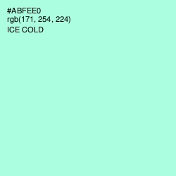 #ABFEE0 - Ice Cold Color Image