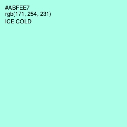 #ABFEE7 - Ice Cold Color Image