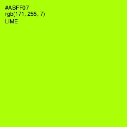 #ABFF07 - Lime Color Image