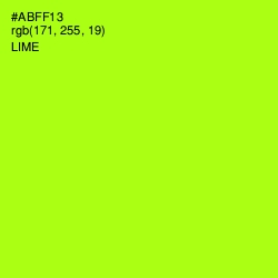 #ABFF13 - Lime Color Image