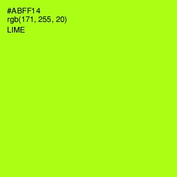 #ABFF14 - Lime Color Image