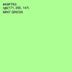 #ABFF93 - Mint Green Color Image