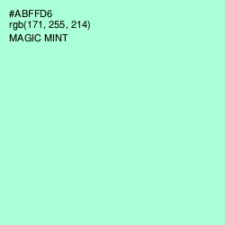 #ABFFD6 - Magic Mint Color Image