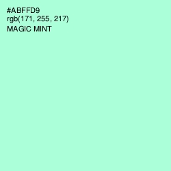 #ABFFD9 - Magic Mint Color Image