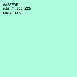 #ABFFDE - Magic Mint Color Image