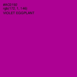 #AC0192 - Violet Eggplant Color Image